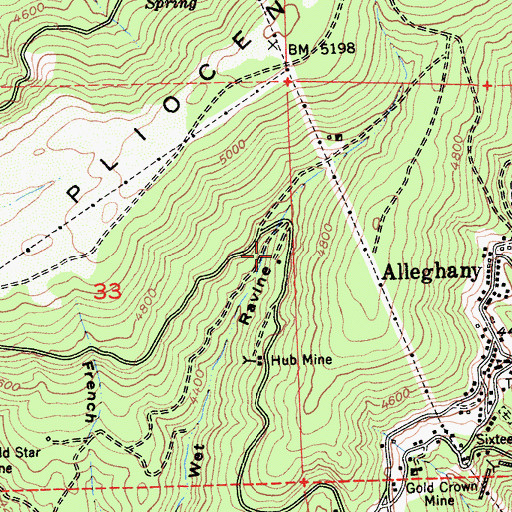 Topographic Map of Unionville (historical), CA