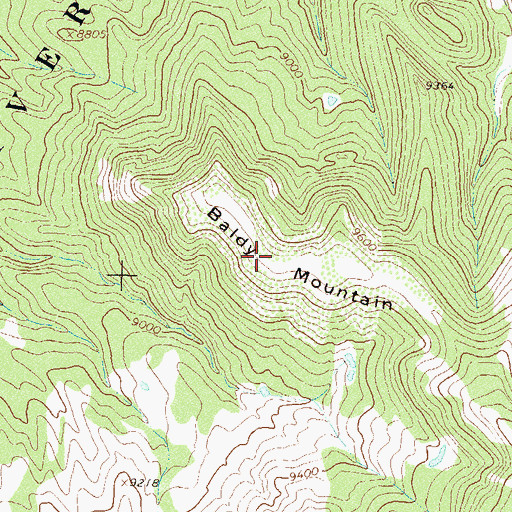Topographic Map of Baldy Mountain, CO