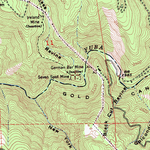 Topographic Map of Fellows Mill (historical), CA