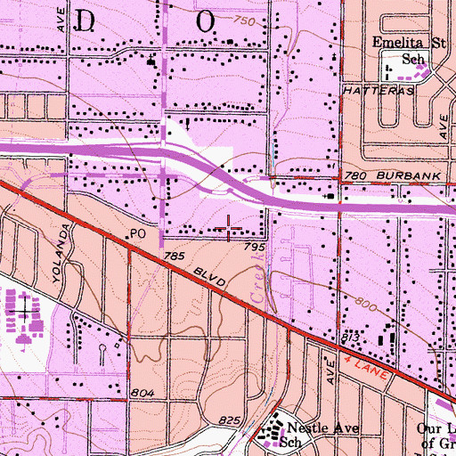 Topographic Map of Encino - Tarzana Regional Medical Center, CA
