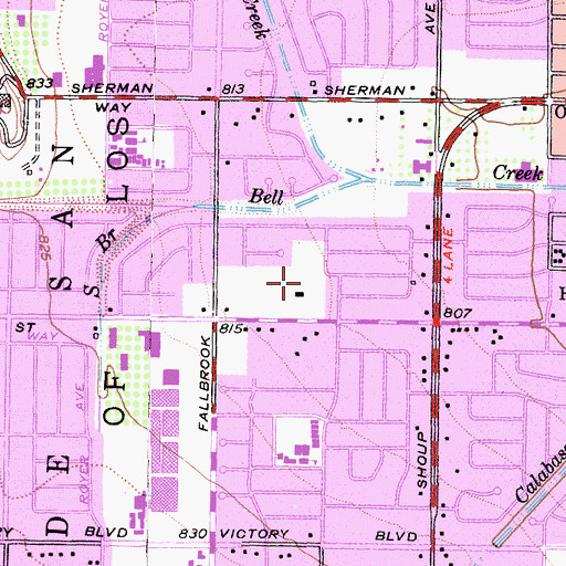 Topographic Map of Shadow Ranch Park, CA