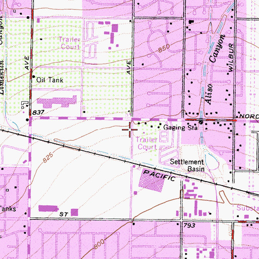 Topographic Map of Walnut Grove Shopping Center, CA