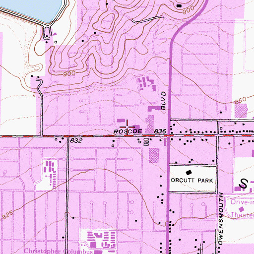 Topographic Map of West Valley Hospital (historical), CA