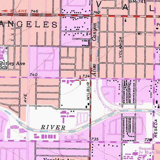 Topographic Map of West Valley Park, CA