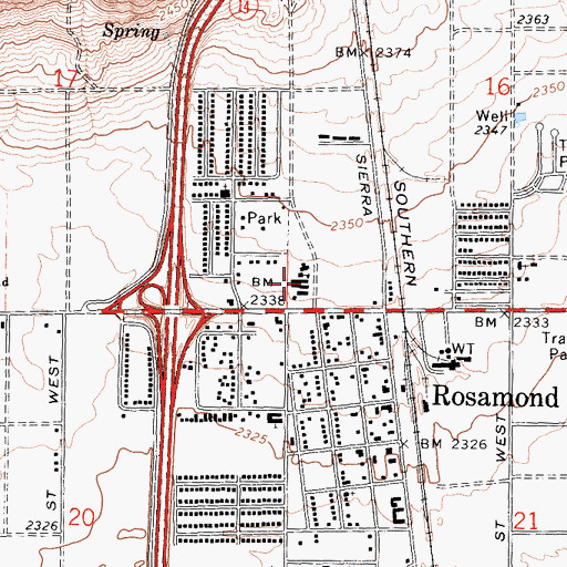 Topographic Map of Kern County Union School, CA