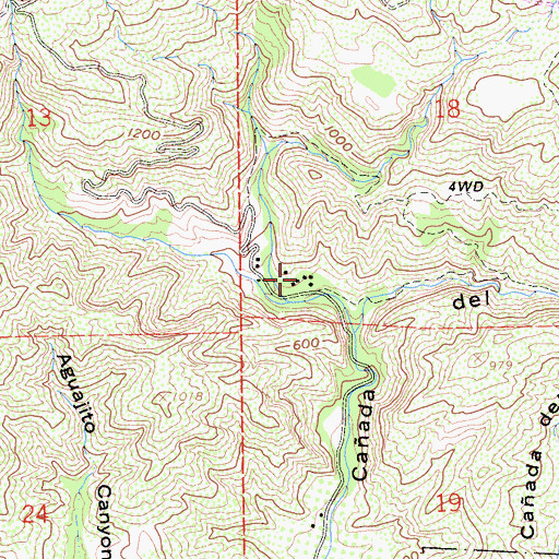 Topographic Map of Refugio Guard Station, CA
