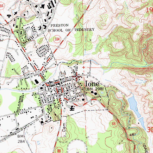 Topographic Map of Chinatown (historical), CA
