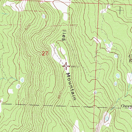 Topographic Map of Iles Mountain, CO
