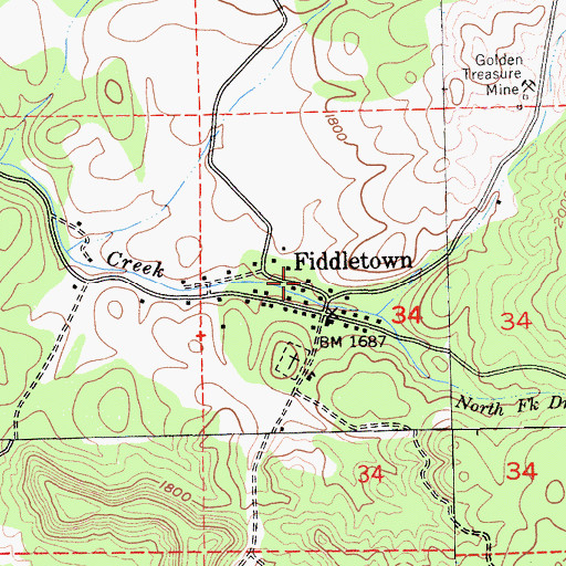 Topographic Map of Head House, CA