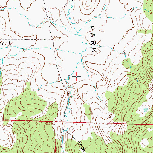Topographic Map of Hahn Creek, CO