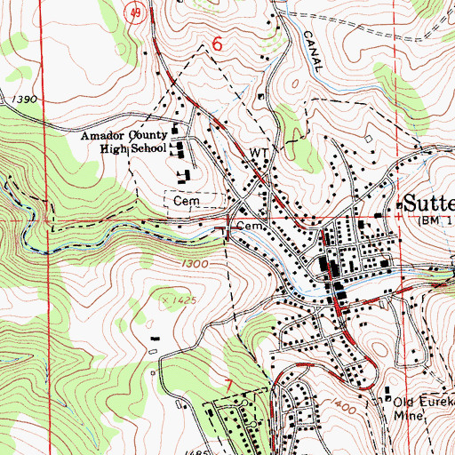 Topographic Map of Lincoln Mine, CA