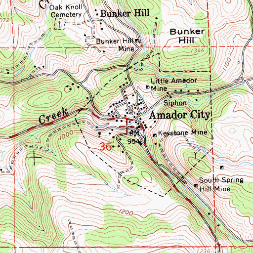 Topographic Map of Peyton Building, CA
