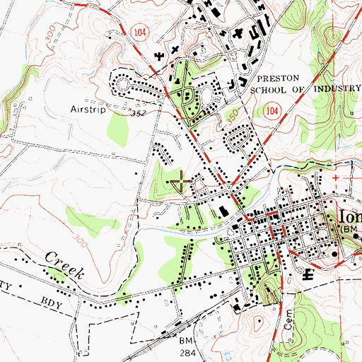Topographic Map of Pioneer Park, CA