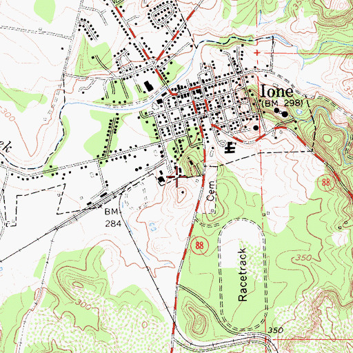 Topographic Map of Sacred Heart Catholic Church, CA