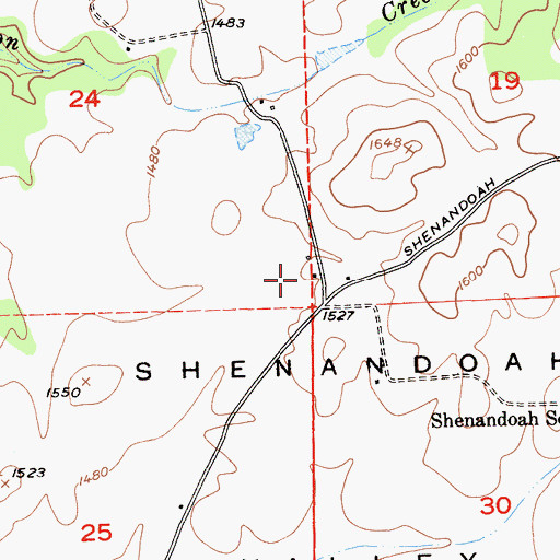 Topographic Map of The Vineyards, CA