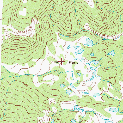 Topographic Map of Salt Park, CO