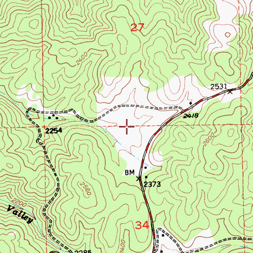 Topographic Map of Indian Grinding Rock State Historic Park, CA