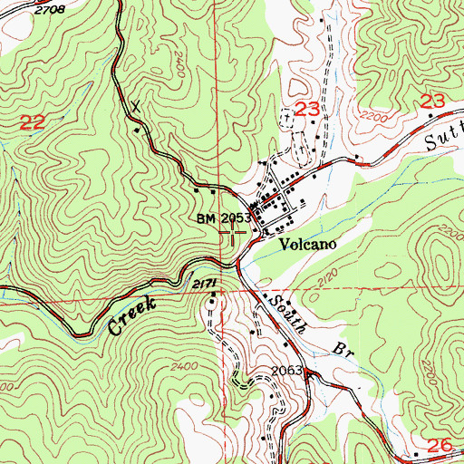 Topographic Map of Clute Building, CA