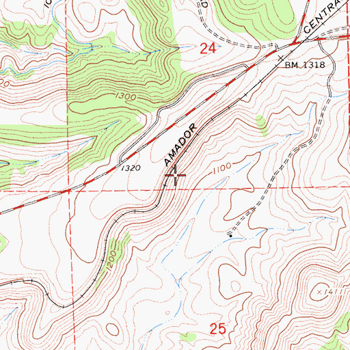 Topographic Map of Jackson Junior High School, CA