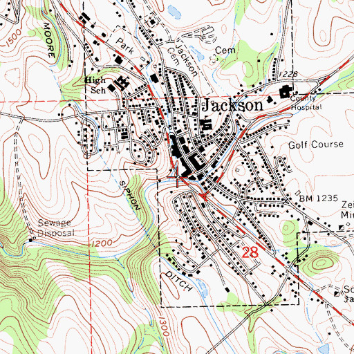 Topographic Map of Louisiana House (historical), CA