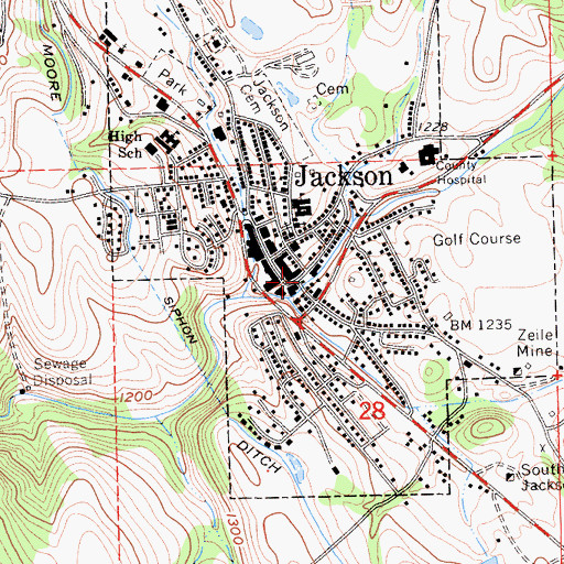 Topographic Map of Plaza Park, CA