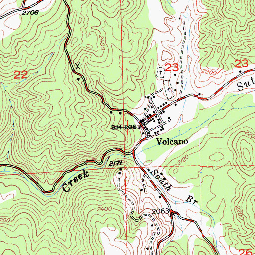 Topographic Map of Soldiers Memorial Park, CA