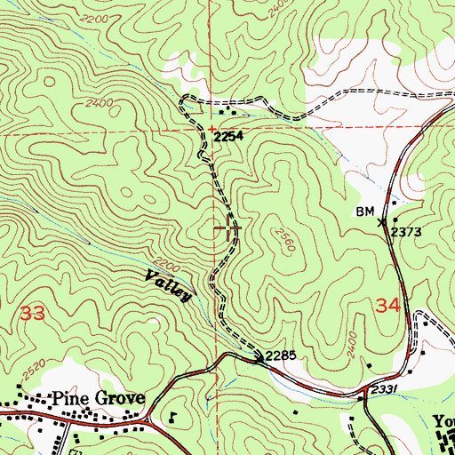 Topographic Map of South Nature Trail, CA
