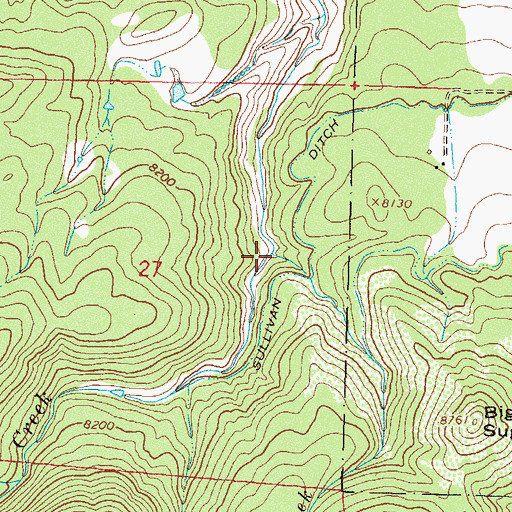 Topographic Map of East Pine Creek, CO