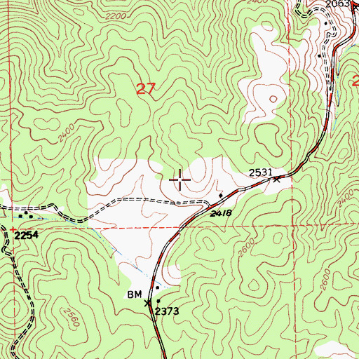 Topographic Map of U'macha'tam'ma Environmental Campsites, CA