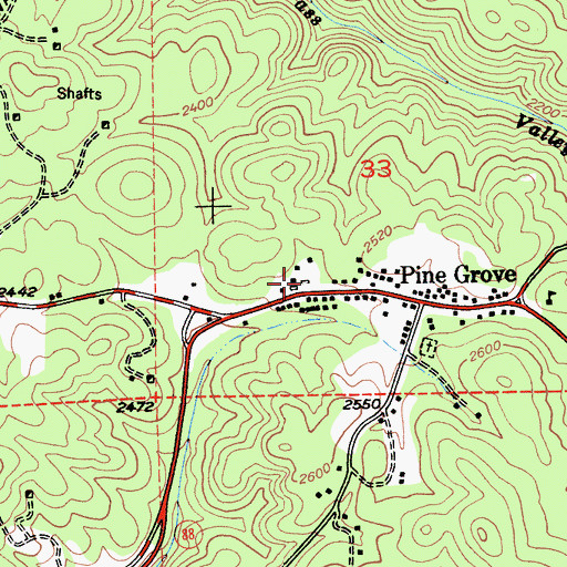 Topographic Map of Zion California Department of Forestry Station, CA
