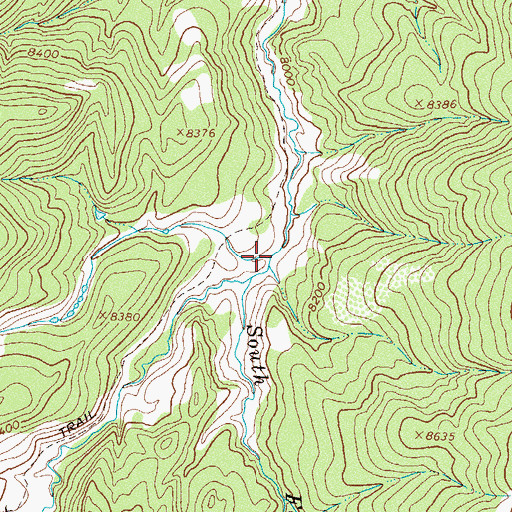 Topographic Map of Corral Creek, CO