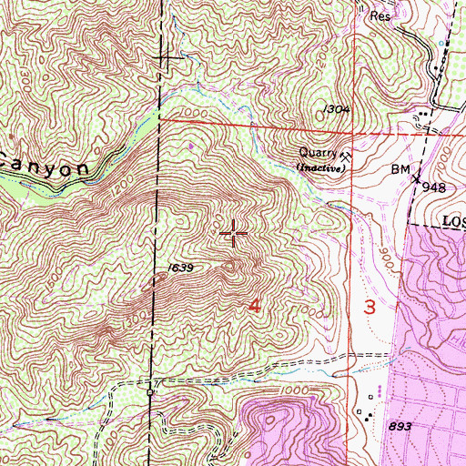 Topographic Map of Bell Canyon Park, CA