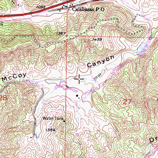 Topographic Map of Calabasas Golf and Country Club, CA