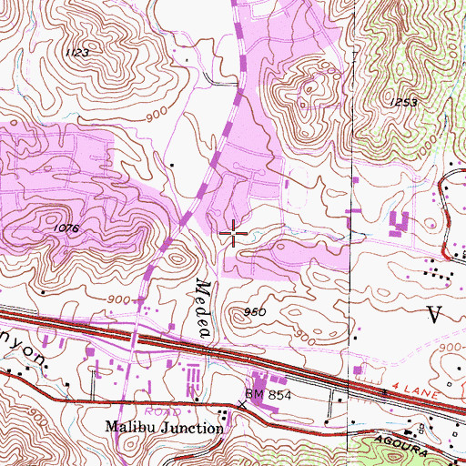 Topographic Map of Chumash County Park, CA