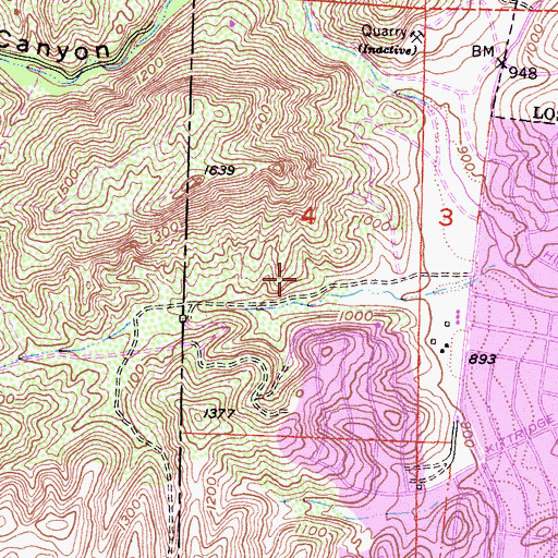 Topographic Map of El Escorpion Park, CA
