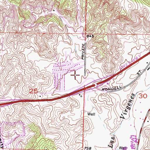 Topographic Map of Grape Arbor Park, CA
