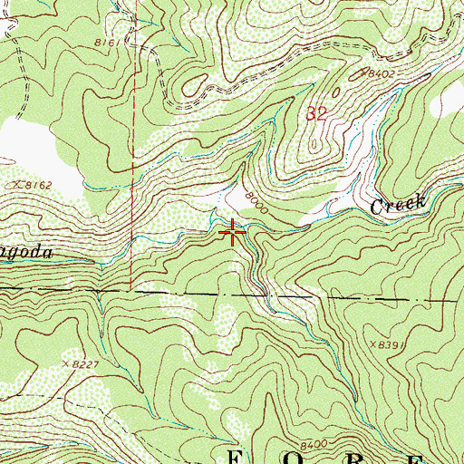 Topographic Map of Slide Creek, CO