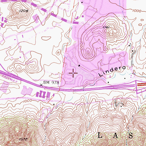 Topographic Map of Lake Lindero, CA