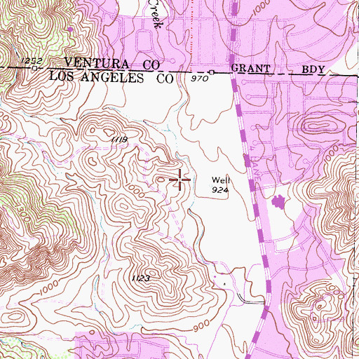 Topographic Map of Medea Creek Park, CA