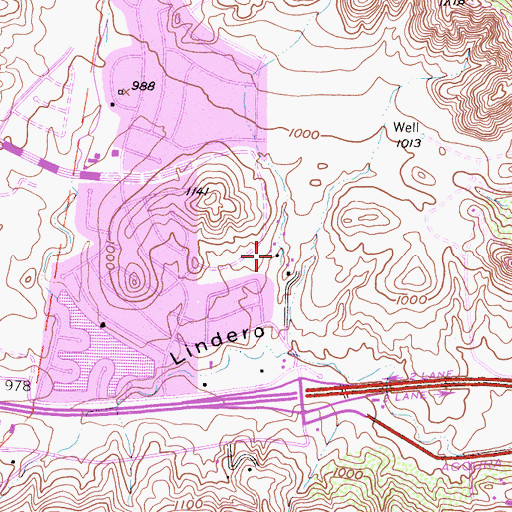 Topographic Map of Reyes Adobe Park, CA