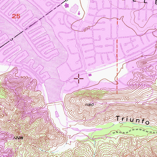 Topographic Map of Saint Jude the Apostle School, CA