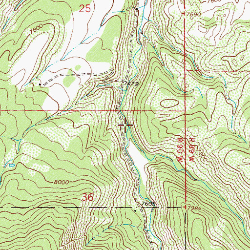 Topographic Map of Pagoda Creek, CO