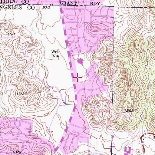 Topographic Map of Sumac Park, CA