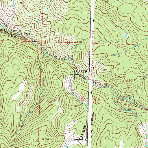 Topographic Map of Elk Draw, CO