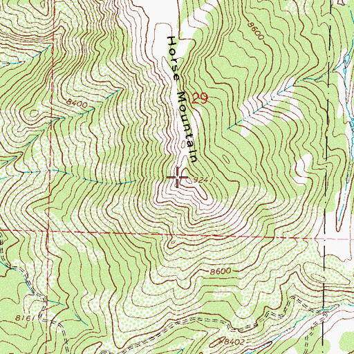 Topographic Map of Horse Mountain, CO