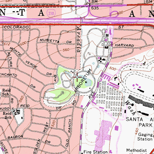 Topographic Map of Baldwin Lake, CA
