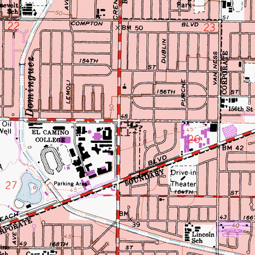 Topographic Map of Calvary Christian Academy (historical), CA