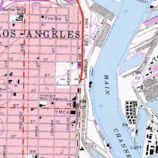 Topographic Map of John S Gibson Junior Park, CA