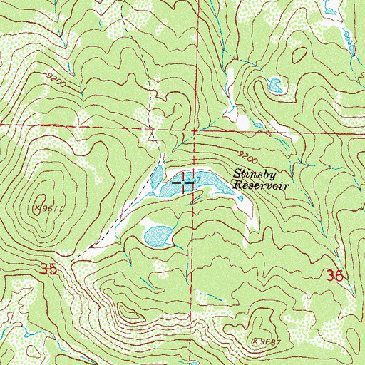 Topographic Map of Stinsby Reservoir, CO
