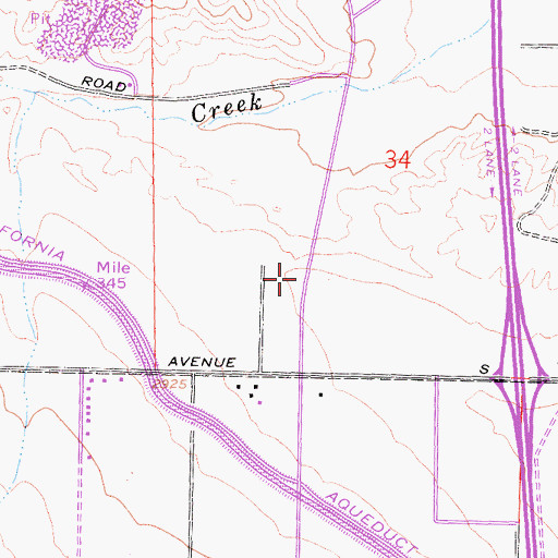 Topographic Map of Anaverde Valley, CA